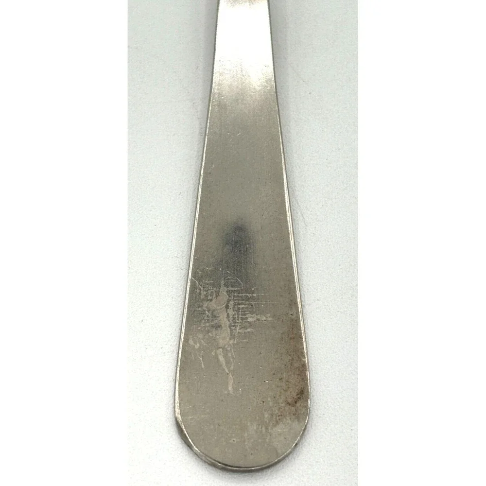 Vintage Silver Plated Salad‎ Serving Fork (Spork) and Spoon Made in Italy 9”